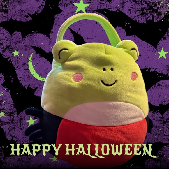 Squish mellows Frog Plush Kids Candy Bag/pail - Picture 1 of 4